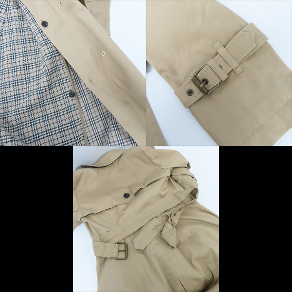 実際に弊社で買取させて頂いたBURBERRY BLUE LABEL/バーバリー ブルーレーベル トレンチコート 38の画像 6枚目