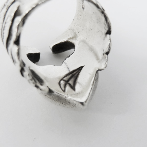 実際に弊社で買取させて頂いた【ギャラ付】CRAZY PIG/クレイジーピッグ Large heart ＆ wings ring CP812/14-14.5号の画像 6枚目