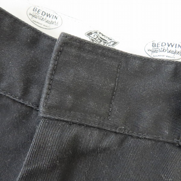 実際に弊社で買取させて頂いたBEDWIN & THE HEARTBREAKERS×Dickies/ベドウィンアンドザ ハートブレイカーズ×ディッキーズ ワークパンツ ブラック/3の画像 9枚目