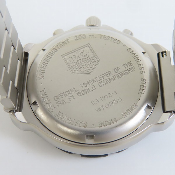 実際に弊社で買取させて頂いたTAG Heuer/タグホイヤー FORMULA1/フォーミュラ1 クロノグラフ CA1212-1 WT0250【動作未確認】の画像 4枚目