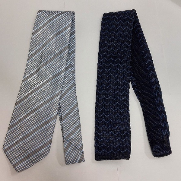 実際に弊社で買取させて頂いたHUGO BOSS/ヒューゴボス チェック柄/ストライプ等 ネクタイ おまとめ6点の画像 3枚目