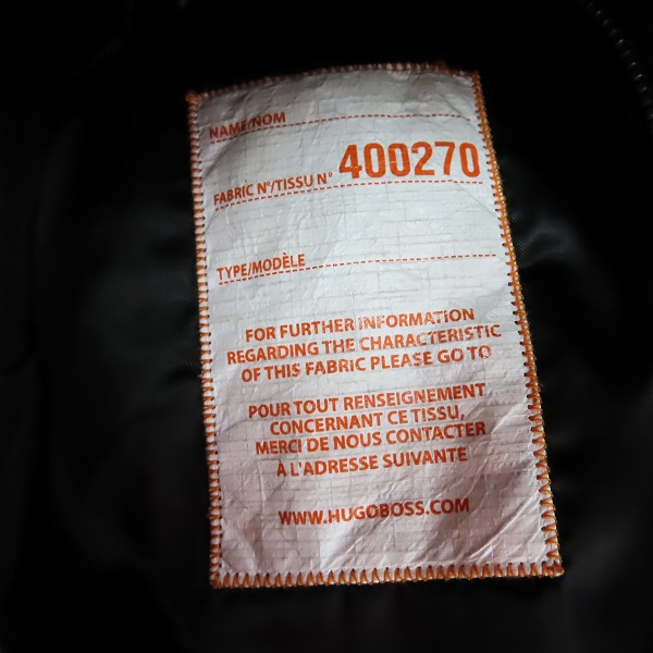 実際に弊社で買取させて頂いたHUGO BOSS/ヒューゴボス ラムレザー デザインライダースジャケット/50の画像 3枚目