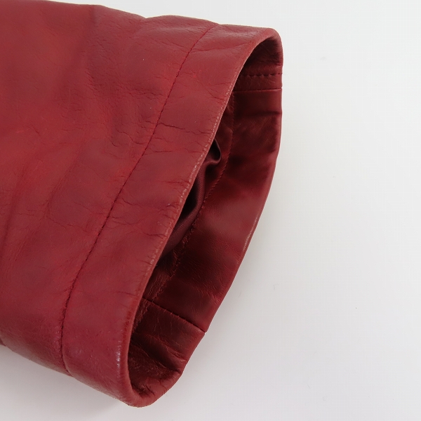 実際に弊社で買取させて頂いたHUGO BOSS/ヒューゴボス 牛革シングルライダースジャケット/50の画像 8枚目