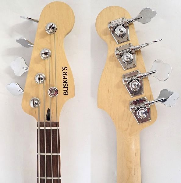実際に弊社で買取させて頂いた★【ジャンク】BUSKER'S/バスカーズ プレシジョンベースタイプ BLACK エレキベース カスタム品の画像 2枚目