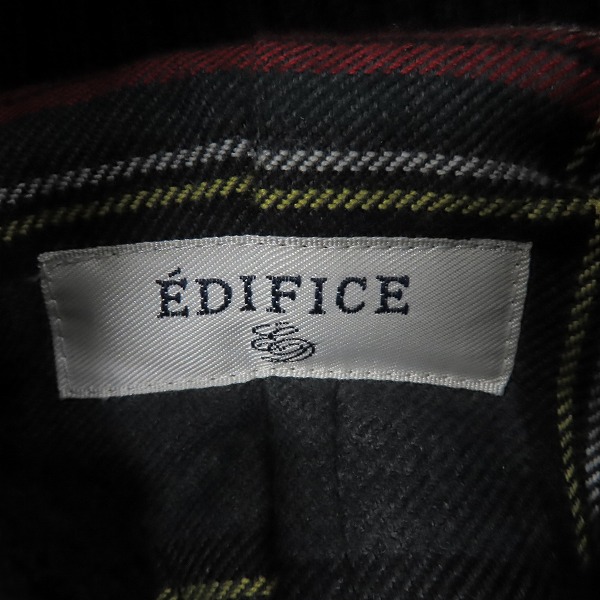実際に弊社で買取させて頂いたEDIFICE/エディフィス 中綿ウール混ジャケット/ブルゾン 裏地チェック柄/38の画像 2枚目