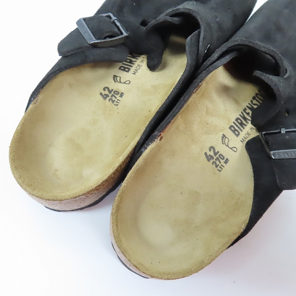 実際に弊社で買取させて頂いたBIRKENSTOCK/ビルケンシュトック BOSTON/ボストン レザー スエード サンダル/42の画像 4枚目