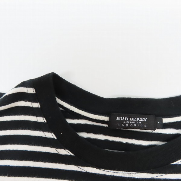 実際に弊社で買取させて頂いたBURBERRY LONDON CLASSICS/バーバリーロンドン ボーダーTシャツ/2の画像 6枚目