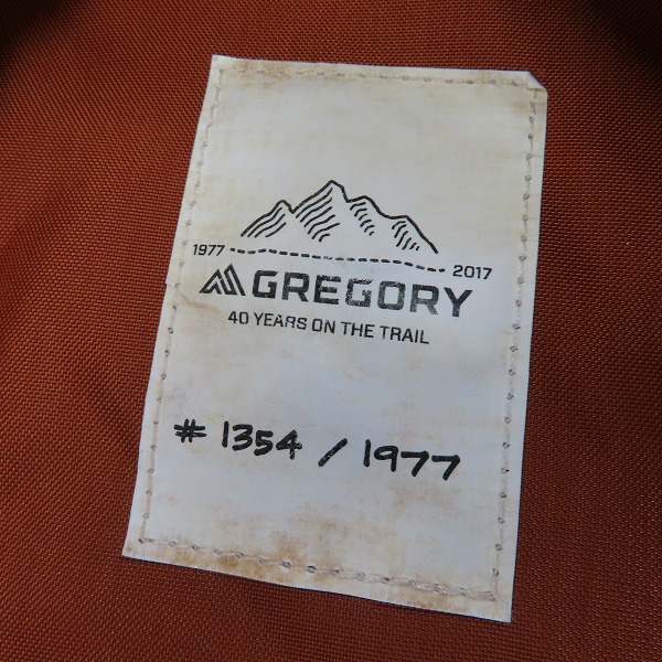 実際に弊社で買取させて頂いたGREGORY/グレゴリー 40周年記念限定 DAY PACK 1977 デイパック/リュックの画像 5枚目
