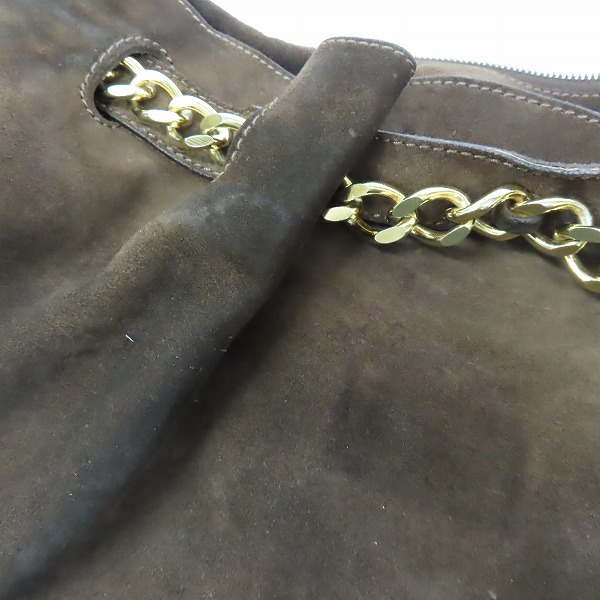 実際に弊社で買取させて頂いたBURBERRY/バーバリー スウェードレザー ショルダーバッグの画像 5枚目