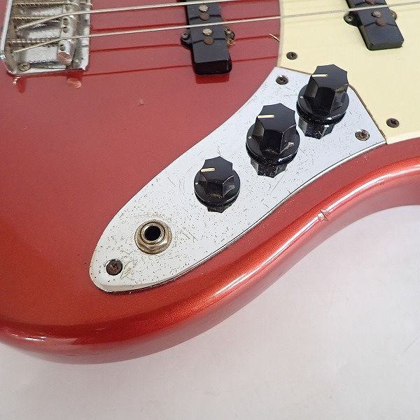 実際に弊社で買取させて頂いた★BUSKER'S/バスカーズ ジャズベース タイプ メタリックレッド エレキベース ソフトケース付 の画像 6枚目