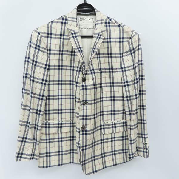 実際に弊社で買取させて頂いたBLACK FLEECE by Brooks Brothers/ブラックフリース ブルックスブラザーズ チェックテーラードジャケット ホワイト/BB4