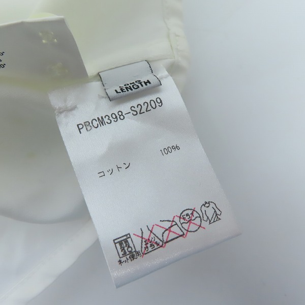 実際に弊社で買取させて頂いたNeil Barrett/ニールバレット ドット柄長袖シャツ ホワイト/38の画像 4枚目
