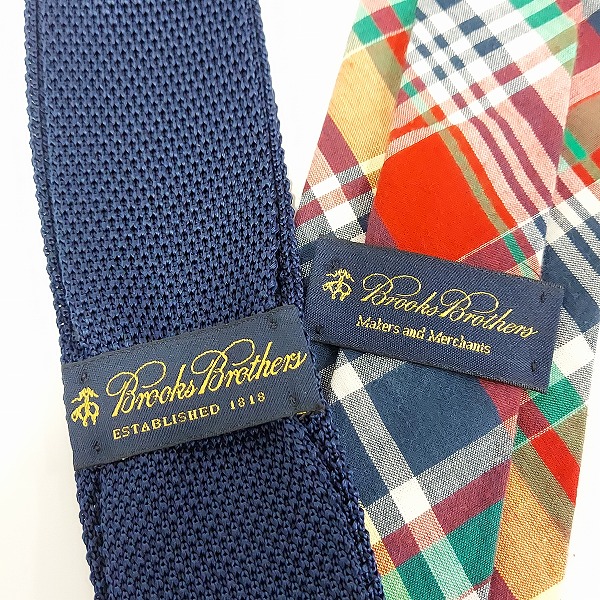 実際に弊社で買取させて頂いたBrooks Brothers/ブルックスブラザーズ チェック/ノルディック/ソリッド ニット他 ネクタイ おまとめ9点の画像 4枚目