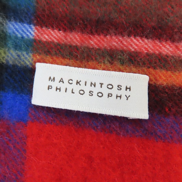 実際に弊社で買取させて頂いたMACKINTOSH PHILOSOPHY/マッキントッシュ フィロソフィー チェックマフラーの画像 1枚目