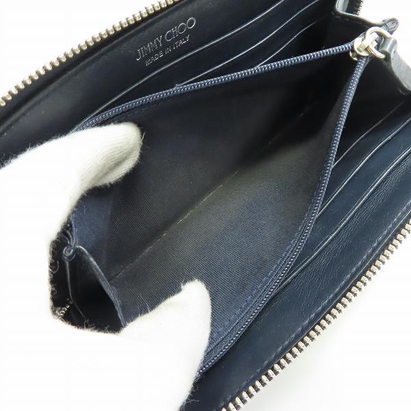 実際に弊社で買取させて頂いたJIMMY CHOO/ジミーチュウ スタースタッズ ラウンドジップ 長財布の画像 5枚目