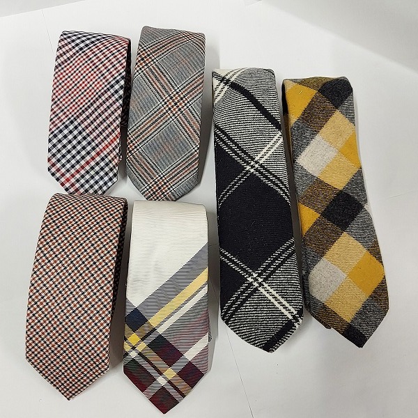実際に弊社で買取させて頂いたBLACK FLEECE/Brooks Brothers タータンチェック/ブロックチェック等 ネクタイ おまとめ6点
