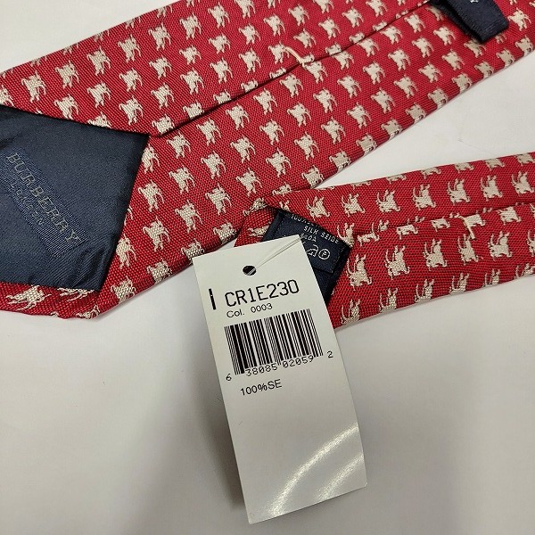 実際に弊社で買取させて頂いた【未使用】BURBERRY LONDON/バーバリーロンドン ロゴ 総柄 ネクタイの画像 4枚目