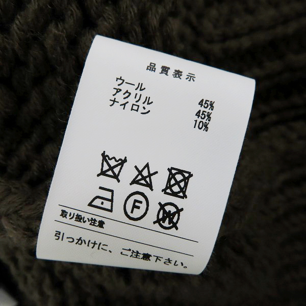 実際に弊社で買取させて頂いたDESCENDANT/ディセンダント ニット 20AW FADED CABLE KNIT フェイディッド ケーブルニット /2の画像 3枚目