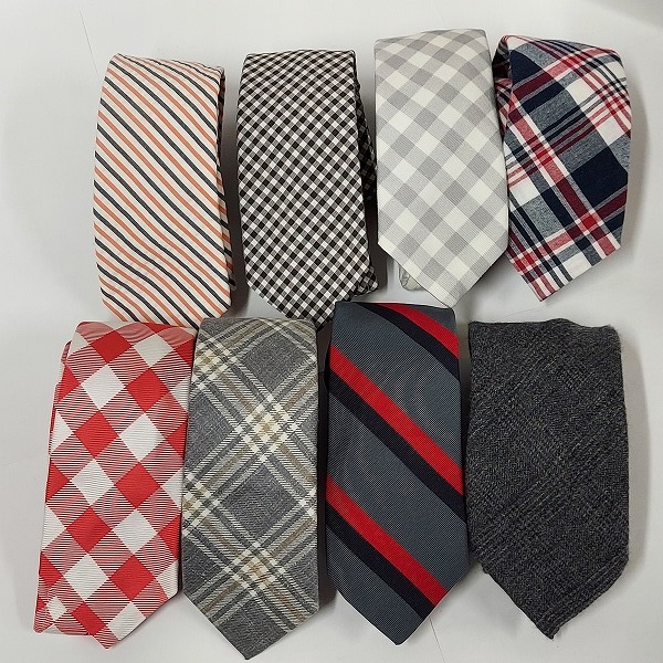 実際に弊社で買取させて頂いたBLACK FLEECE/Brooks Brothers/NICKY ブロックチェック/斜めストライプ等 ネクタイ おまとめ8点