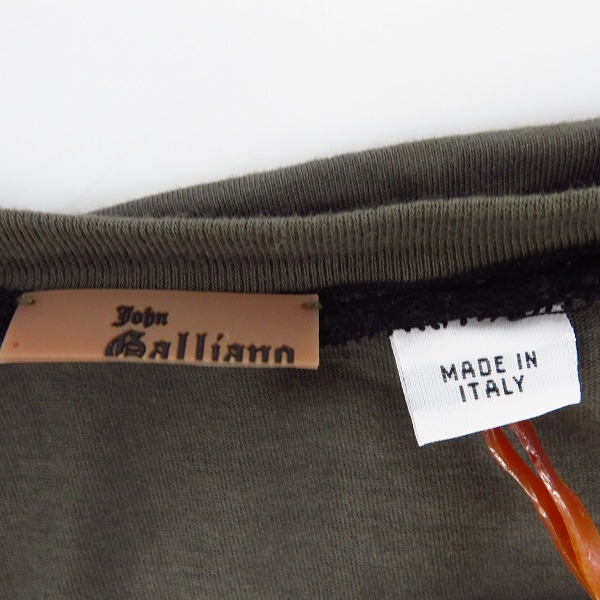 実際に弊社で買取させて頂いた【未使用】John Galliano/ジョンガリアーノ プリントTシャツ Vネック/Sの画像 2枚目