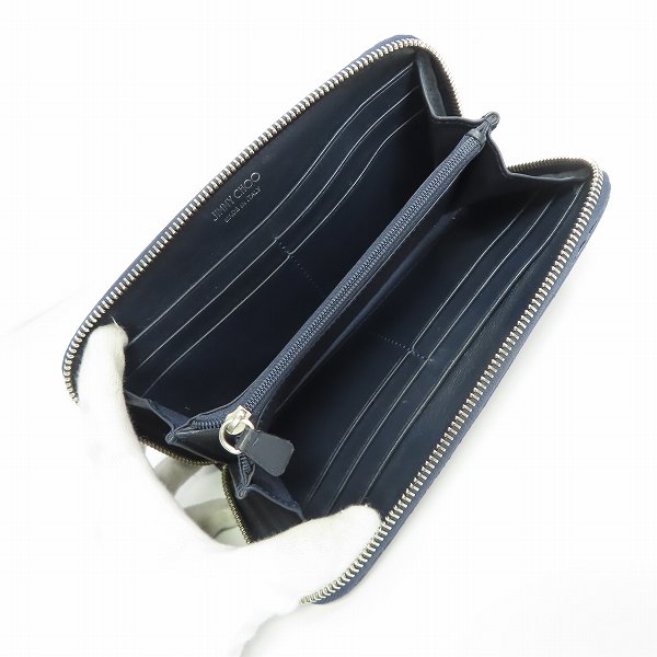 実際に弊社で買取させて頂いたJIMMY CHOO/ジミーチュウ スタースタッズ ラウンドジップ 長財布の画像 3枚目