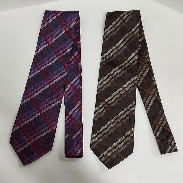 実際に弊社で買取させて頂いたHUGO BOSS/ヒューゴボス チェック柄/ストライプ等 ネクタイ おまとめ6点の画像 1枚目