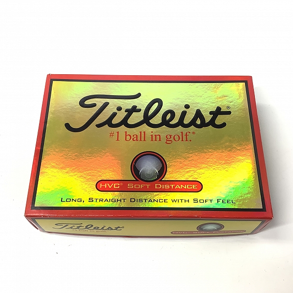 実際に弊社で買取させて頂いた【未使用】Titleist/タイトリスト HVC SOFT DISTANCE ゴルフボール 1ダースの画像 2枚目