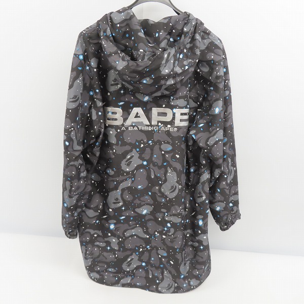 A BATHING APE/エイプ BAPE SPACE LNG HOOD JKT/スペース柄 ロング 