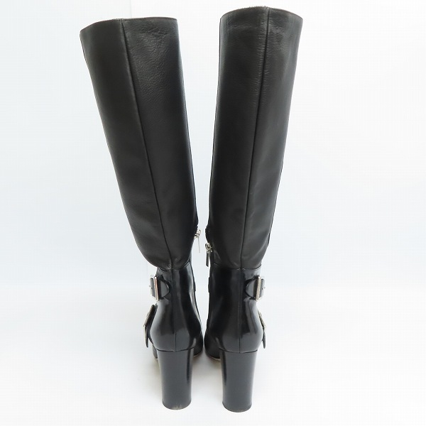実際に弊社で買取させて頂いたJIMMY CHOO/ジミーチュウ レザー サイドジップ ハイヒールロングブーツ 39の画像 1枚目
