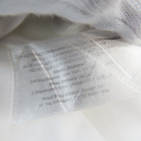 実際に弊社で買取させて頂いたBrooks Brothers/ブルックスブラザーズ ボタンダウンシャツ ホワイト/33の画像 3枚目