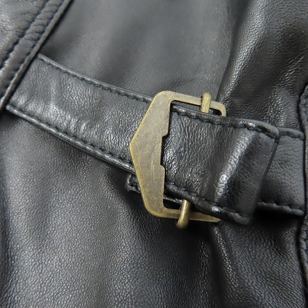 実際に弊社で買取させて頂いたBackChannel/バックチャンネル ラムレザーライダースジャケット/Lの画像 6枚目