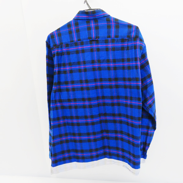 実際に弊社で買取させて頂いたuniform experiment/ユニフォームエクスペリメント 21AW ラインフランネルシャツ UE-212035/2の画像 1枚目