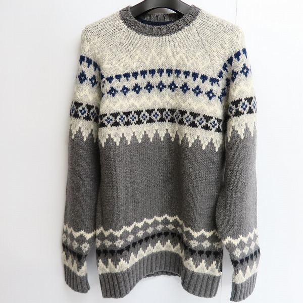 実際に弊社で買取させて頂いたBarbour/バブアー ノルディック柄 丸首 ニット セーター 1802076/S