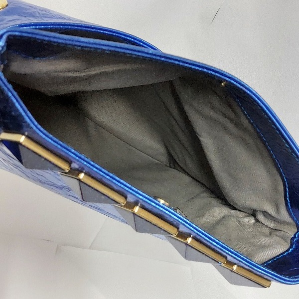 実際に弊社で買取させて頂いた【未使用含む】MARC JACOBS/マークジェイコブス メタリック クラッチバッグ/ミニポーチ 2点セットの画像 2枚目