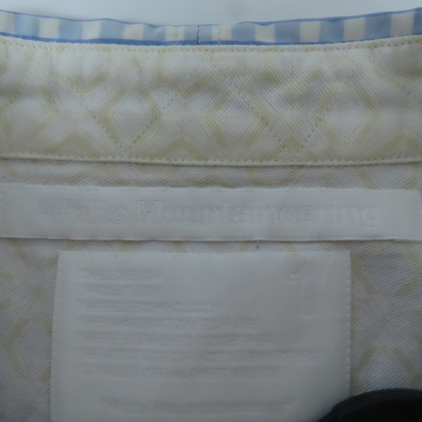 実際に弊社で買取させて頂いたWHITE MOUNTAINEERING/ホワイトマウンテニアリング ストライプ/ボーダー柄長袖シャツWM1371101/1の画像 2枚目