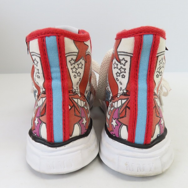 実際に弊社で買取させて頂いたMaison MIHARA YASUHIRO/メゾンミハラヤスヒロ オリジナルソールプリントキャンバスハイトップスニーカー/41の画像 1枚目