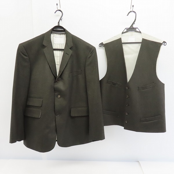 実際に弊社で買取させて頂いたBLACK FLEECE by Brooks Brothers/ブラックフリース ブルックスブラザーズ ウール3Bジャケット/ベスト/BB4 2点セット