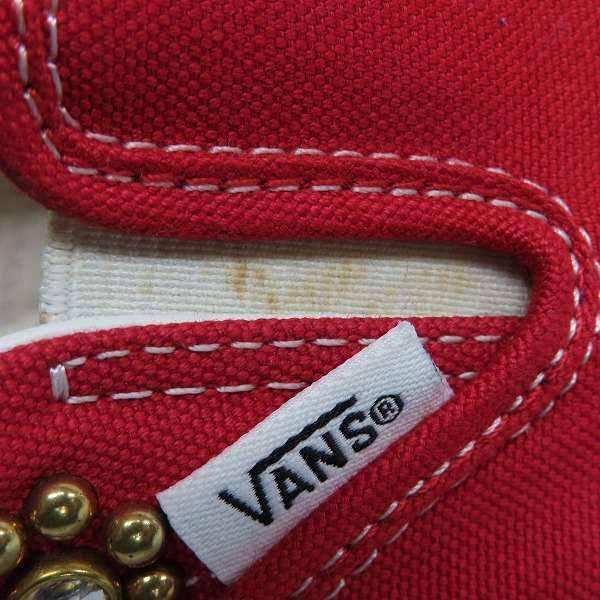 実際に弊社で買取させて頂いたVANS×Marbles/バンズ×マーブルス STUDDED CUSTOM SLIP ON/スリッポン スニーカー V98CLA 466091-0021/28.0の画像 7枚目