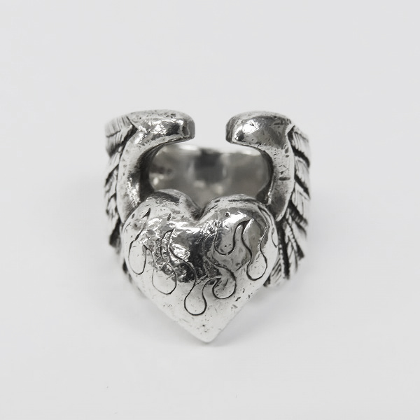 実際に弊社で買取させて頂いた【ギャラ付】CRAZY PIG/クレイジーピッグ Large heart ＆ wings ring CP812/14-14.5号の画像 1枚目