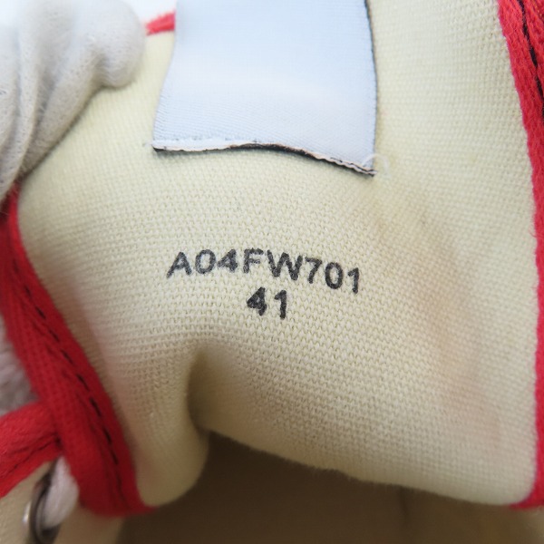 実際に弊社で買取させて頂いたMaison MIHARA YASUHIRO/メゾンミハラヤスヒロ オリジナルソールプリントキャンバスハイトップスニーカー/41の画像 5枚目