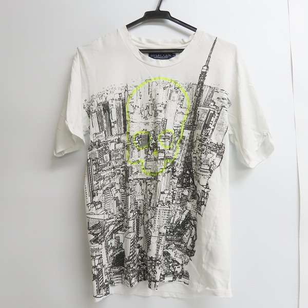 実際に弊社で買取させて頂いたHYDROGEN/ハイドロゲン プリント ダメージ加工 半袖 Tシャツ/カットソー ホワイト/S