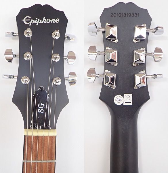 実際に弊社で買取させて頂いた ★Epiphone/エピフォン SG Special Satin Ebony エレキギター ボルトオンネックの画像 2枚目