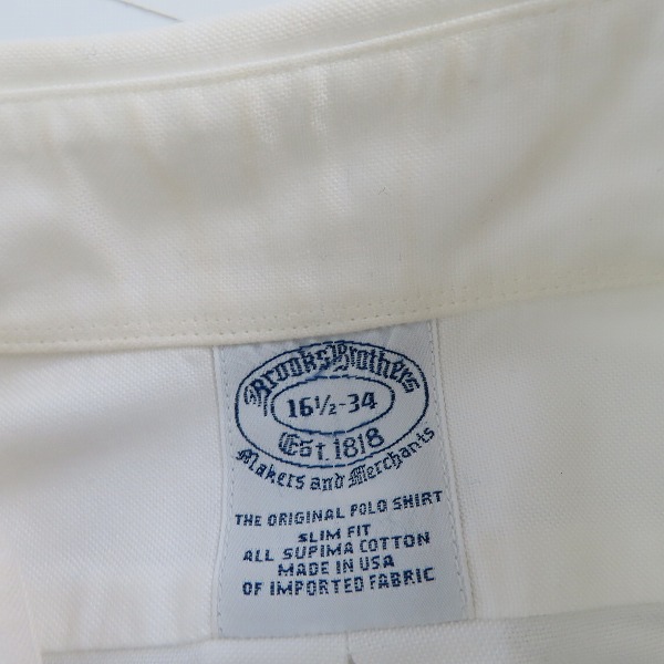 実際に弊社で買取させて頂いたBrooks Brothers/ブルックスブラザーズ B.D.シャツ /34の画像 2枚目