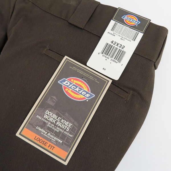 実際に弊社で買取させて頂いた【未使用】Dickies/ディッキーズ LOOSE FIT ワークパンツ ブラウン/42×32の画像 6枚目