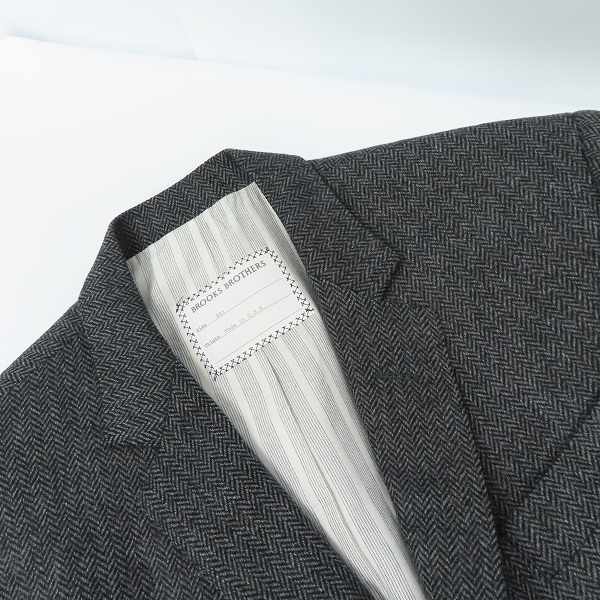 実際に弊社で買取させて頂いたBLACK FLEECE by Brooks Brothers/ブラックフリース ブルックスブラザーズ ウール3Bジャケット グレー×ブラック/BB3の画像 6枚目