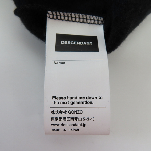 実際に弊社で買取させて頂いたRon Herman x DESCENDANT/ロンハーマン×ディセンダント 21AW Box Hoodie パーカー/2の画像 5枚目