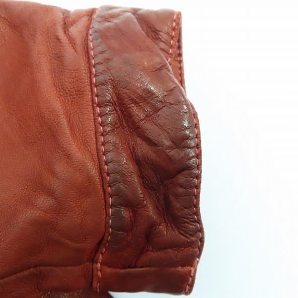 実際に弊社で買取させて頂いたHUGO BOSS/ヒューゴボス ラムレザー ライダースジャケット/50の画像 9枚目