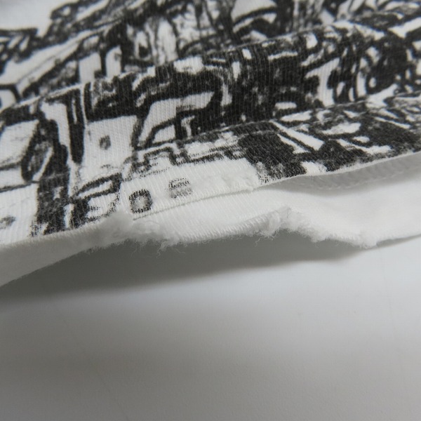 実際に弊社で買取させて頂いたHYDROGEN/ハイドロゲン プリント ダメージ加工 半袖 Tシャツ/カットソー ホワイト/Sの画像 8枚目