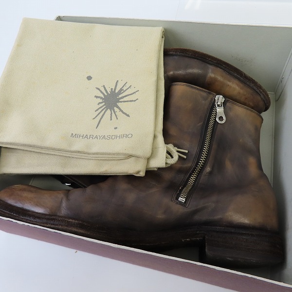 実際に弊社で買取させて頂いたMIHARA YASUHIRO/ミハラヤスヒロ サイドジップブーツ/26の画像 6枚目
