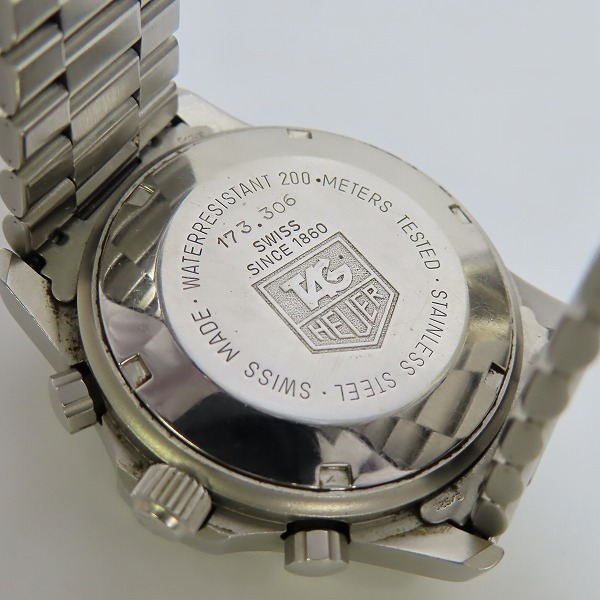 実際に弊社で買取させて頂いたTAG Heuer/タグホイヤー Professional 2000 黒文字盤 クロノグラフ 自動巻き 時計/ウォッチの画像 4枚目